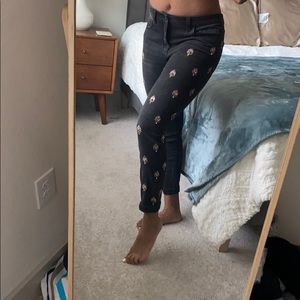 Pilcro High-Rise Beaded Straight Jeans